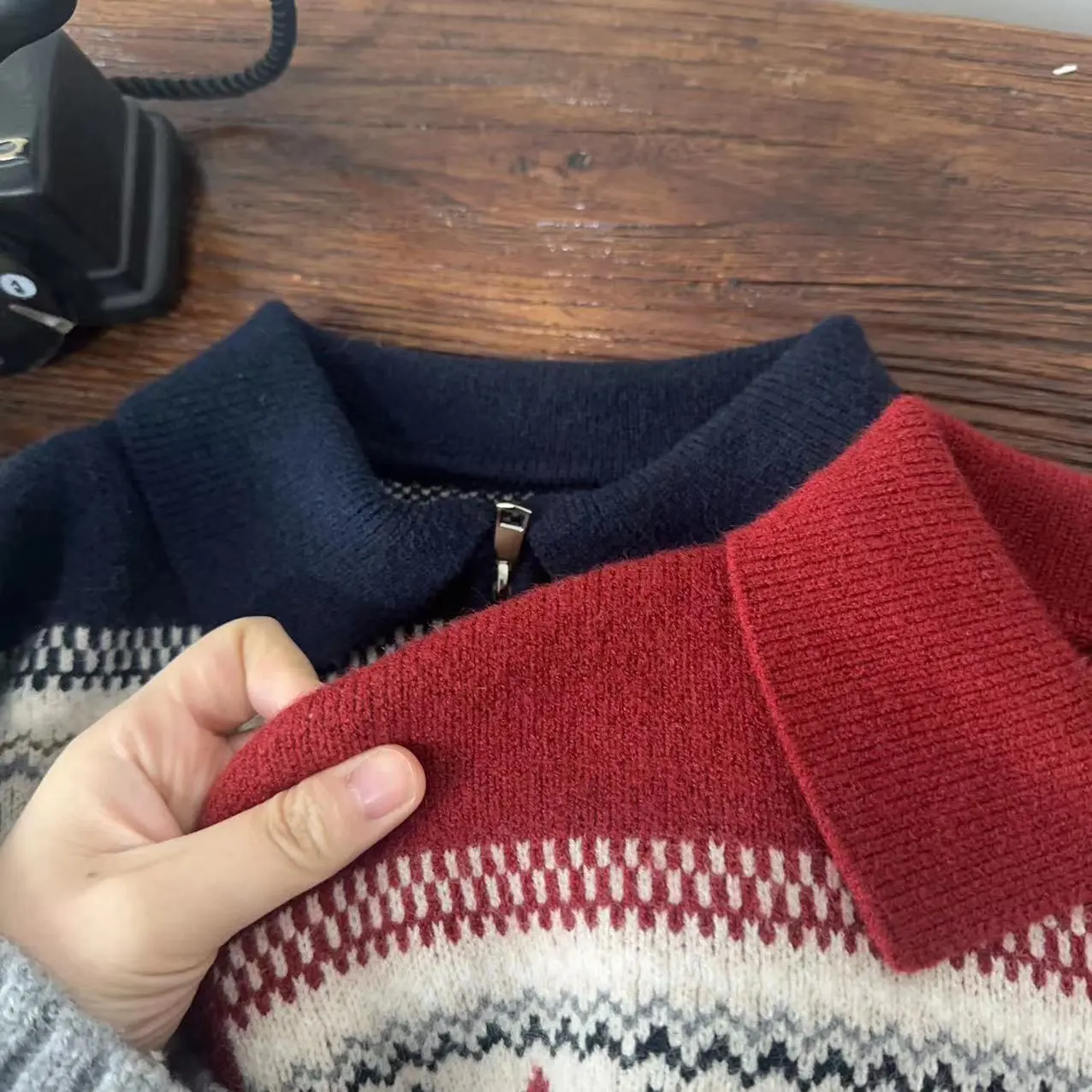 【80-130cm】超人気 クリスマス雰囲気 配色 プリント 子供服 女の子 男の子 ニット セーター トップス