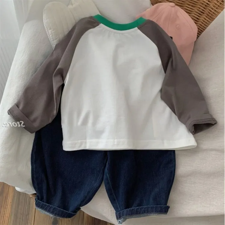 【80-130cm】着回し力抜群 シンプル 清新 かわいい カートゥーン 子供服 男の子 Tシャッツ トップス