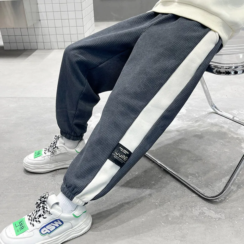 【120-170cm】3色選べる 絶対欲しい アルファベット 配色 シンプル カジュアル 男の子 ボトムス