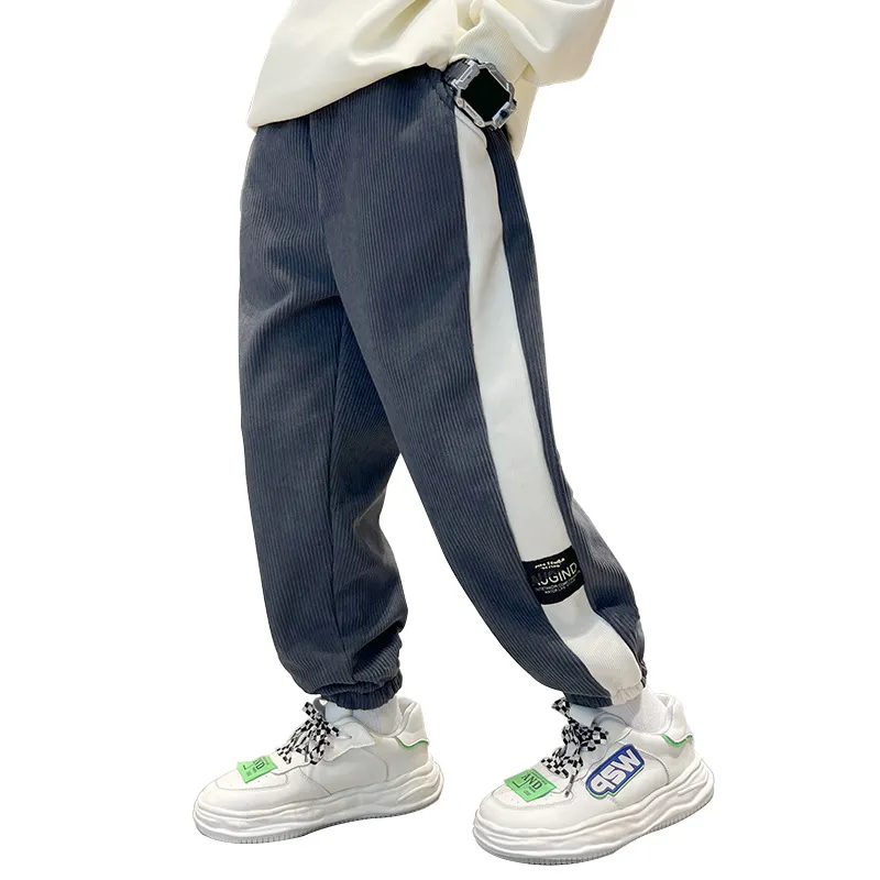 【120-170cm】3色選べる 絶対欲しい アルファベット 配色 シンプル カジュアル 男の子 ボトムス