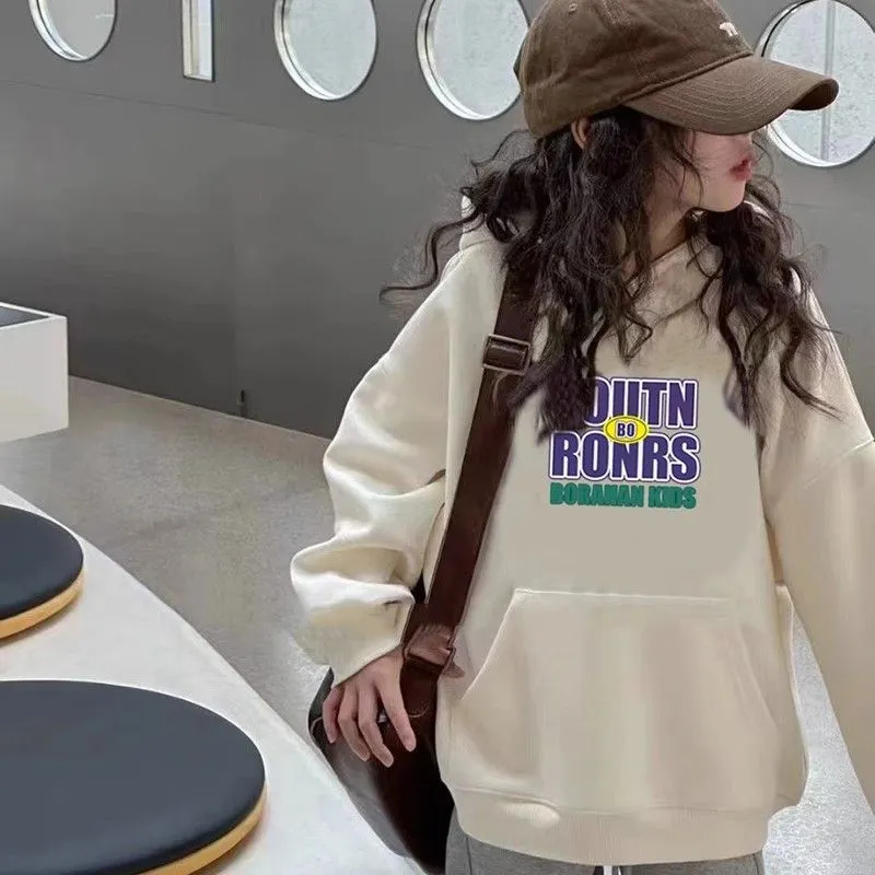 110-160 新登場 運動風 薄手/裏起毛 春秋冬 子供服 キッズ ジュニア 女の子 アルファベット プリント トップス パーカー