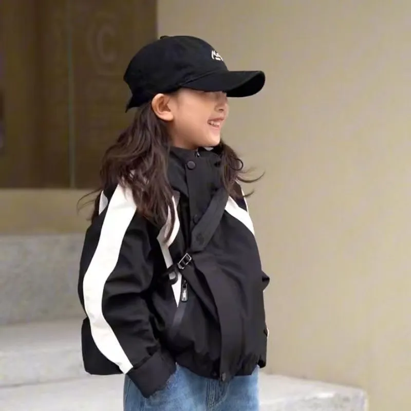110-160 韓国 重ね着 ポーラーフリース 春秋冬 子供服 キッズ ジュニア 男女兼用 男の子 女の子 配色 マウンテンパーカー ジャケット アウター