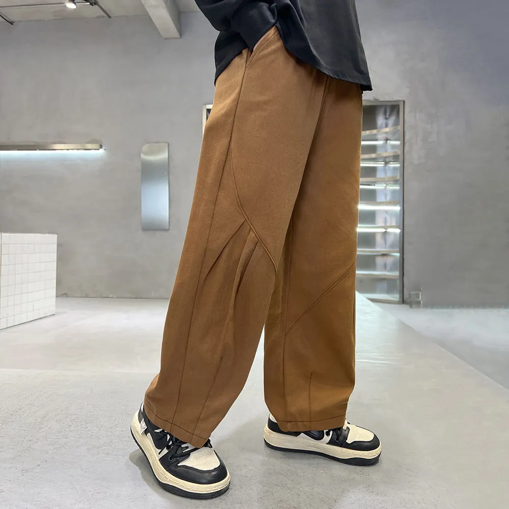 120-170 着回し力抜群 春秋 男の子 子供服 キッズ ジュニア 無地 ポケット付き カジュアル ボトムス ロング丈 パンツ