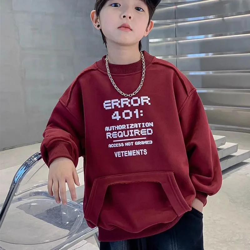 120-170 デザイン性抜群 秋冬 男の子 子供服 キッズ ジュニア 無地 アルファベット トップス トレーナー スウェット