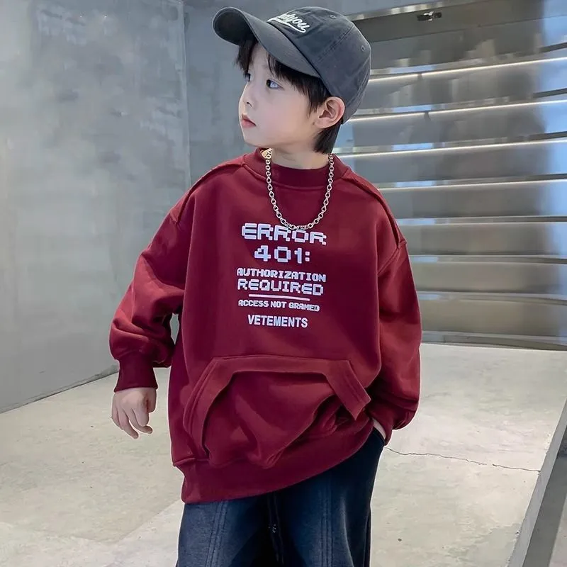 120-170 デザイン性抜群 秋冬 男の子 子供服 キッズ ジュニア 無地 アルファベット トップス トレーナー スウェット