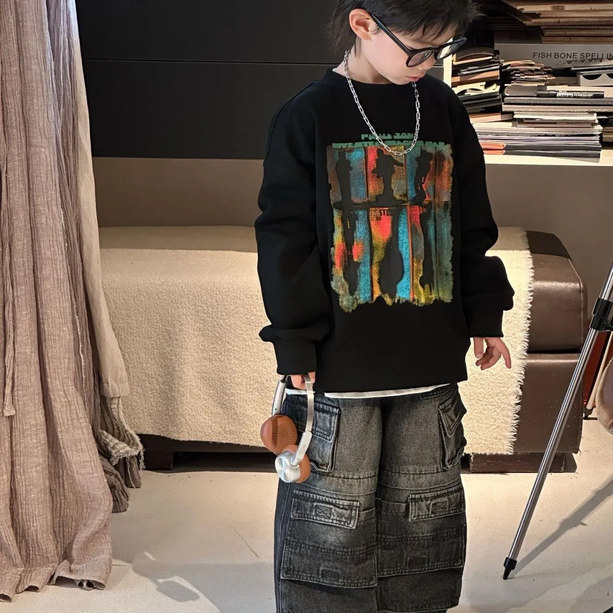 120-170 人気上昇中 春秋 男の子 子供服 キッズ ジュニア かっこいい 長袖 プリント カジュアル トップス トレーナー スウェット