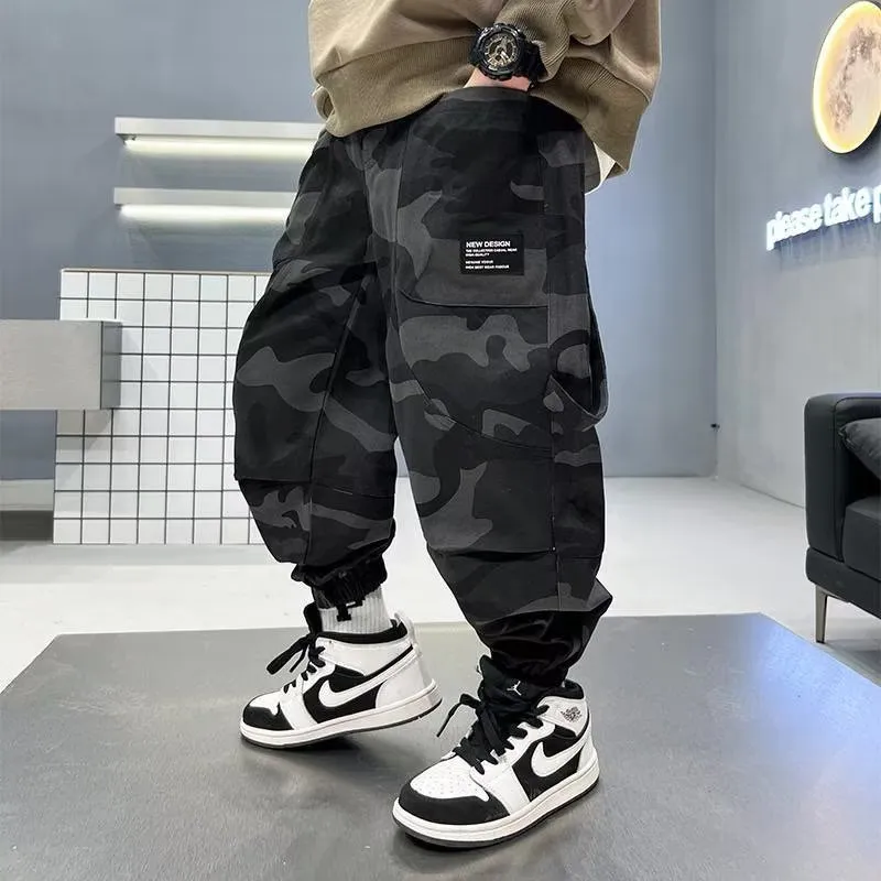 120-170 目を奪われる 春秋 男の子 子供服 キッズ ジュニア シンプル カモフラ かっこいい ボトムス パンツ