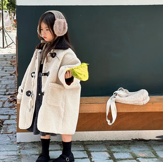 【90-150cm】好感度100％  質感いい プリンセス ガーリッシュ ふわふわ 女の子 アウター  コート
