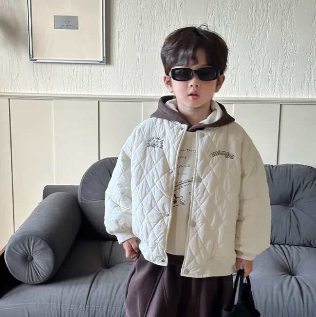 【90-150cm】着回し最強 大人気 カートゥーン アルファベット カジュアル 男の子 秋冬 アウター