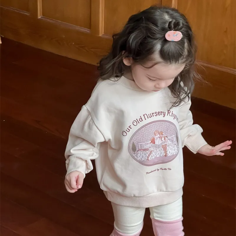 【73-100cm】人気上昇中 可愛い 合わせやすい カートゥーン 単品注文 トレーナー/レギンス