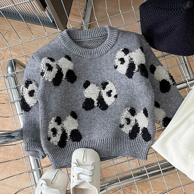【66-100cm】超人気商品 絶対欲しい  超可愛い  合わせやすい  パンダ柄  ベビー  セーター