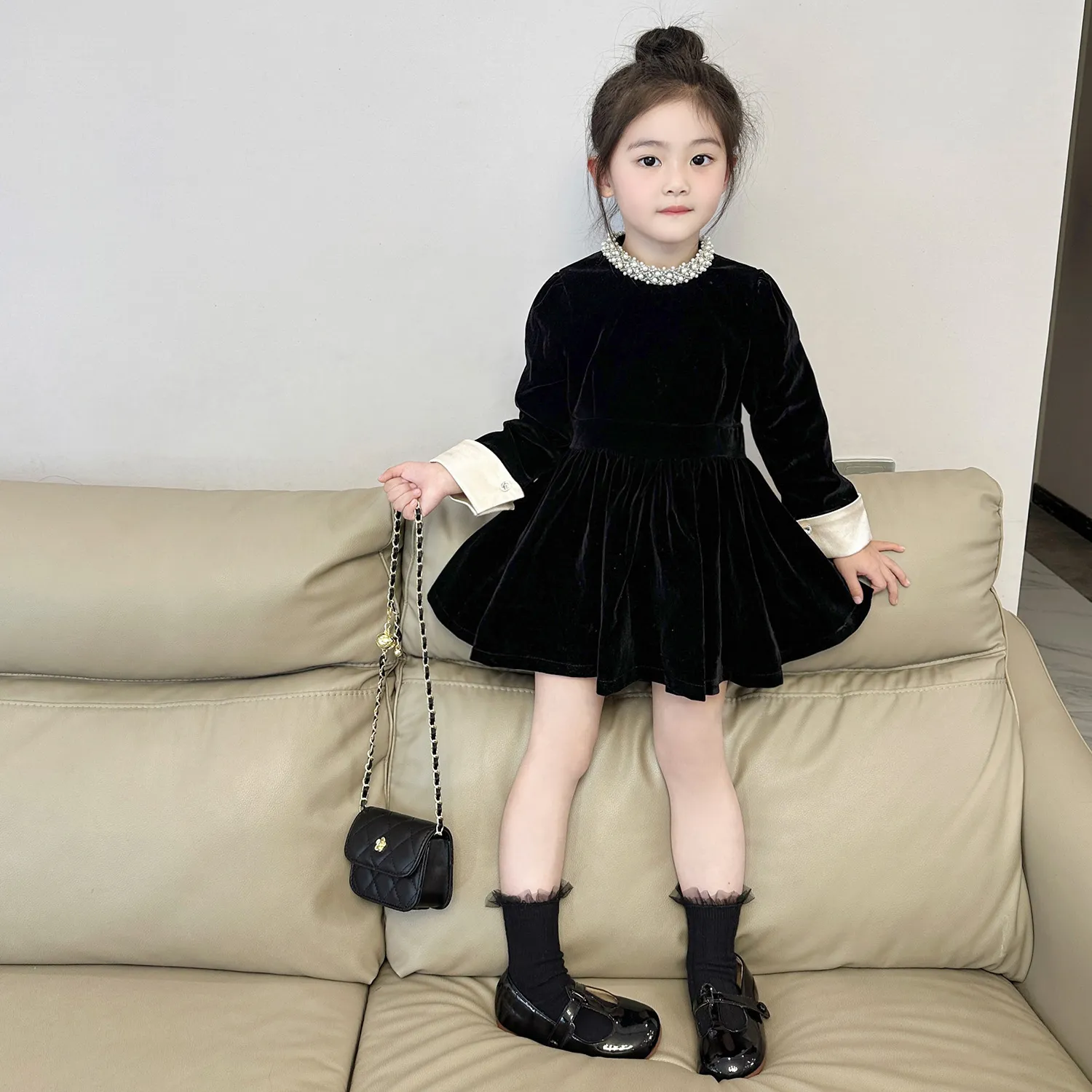 【90-140cm】大人気 シンプル 着心地良い 合わせやすい 定番 おしゃれ ワンピース