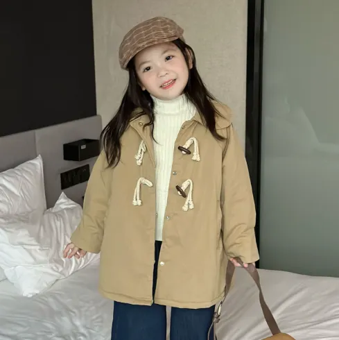 【90-140cm】オシャレ度高め シンプル 合わせやすい カジュアル キャンバス あったか 女の子 コート