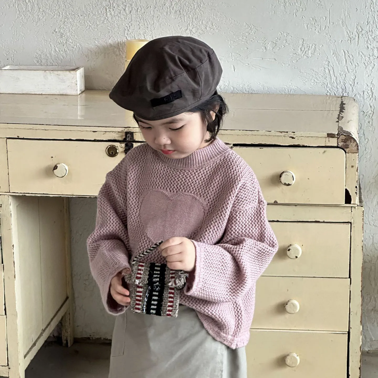 【90-140cm】今季注目 超かわいい 人気商品 おしゃれ やわらかな素材 女の子 セーター