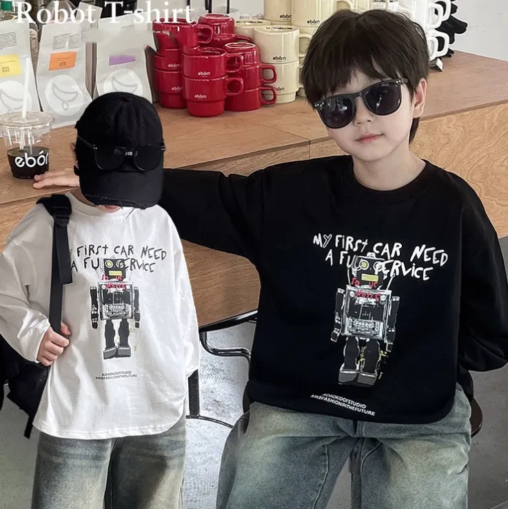 【90-150cm】おすすめ！ファッション クール カジュアル  二色選べる  男の子 トレーナー