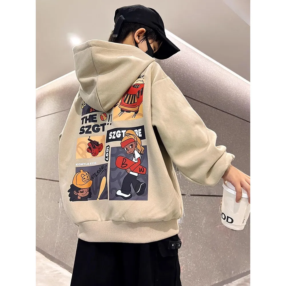 【120-170cm】大人気 カジュアル カートゥーン 着心地良い フード付き パーカー