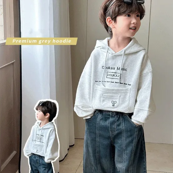 【90-150cm】絶対欲しい！トレンド 着心地良い 合わせやすい フード付き パーカー