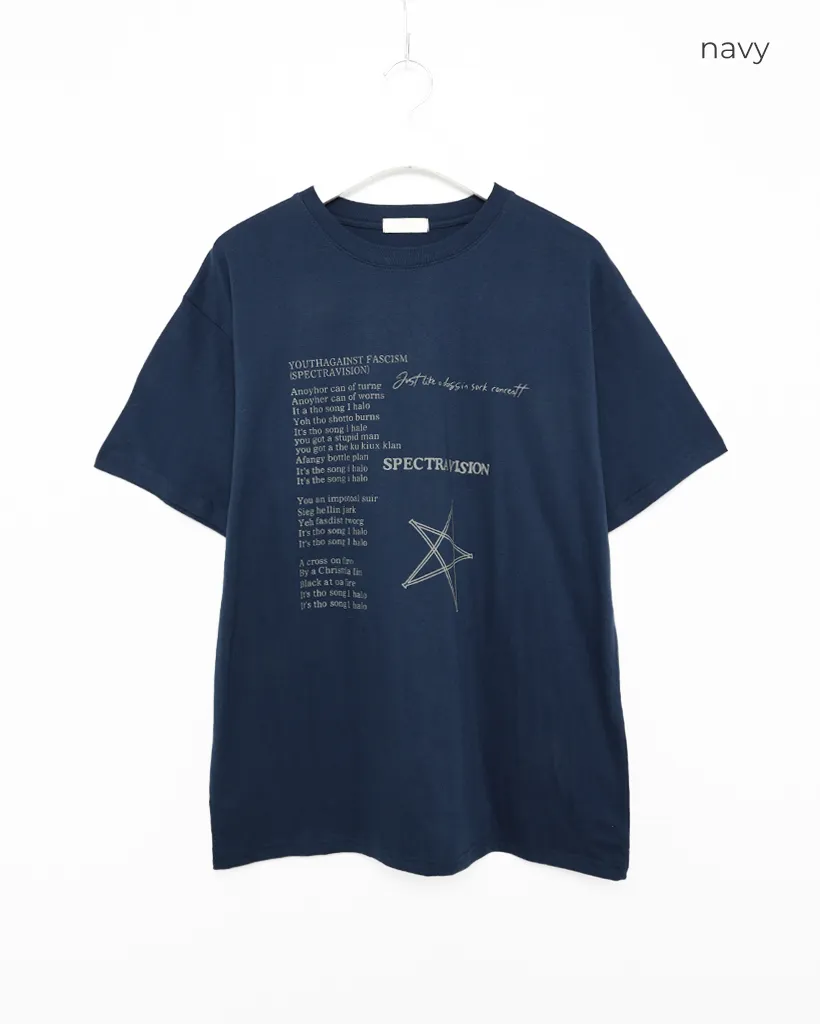 （ユニセックス）スターレタリングハーフＴシャツ
