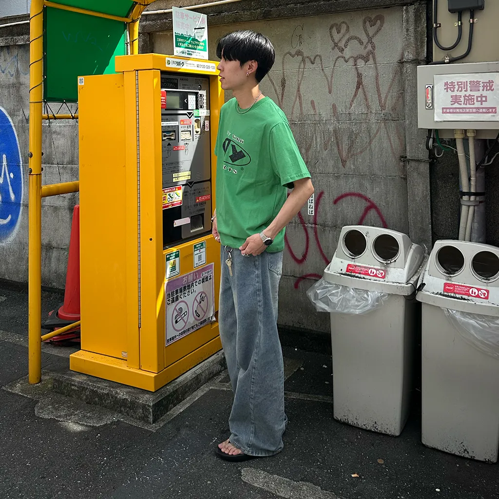 (ユニセックス) ウォッシュライトデニムパンツ