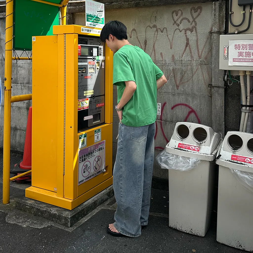 (ユニセックス) ウォッシュライトデニムパンツ