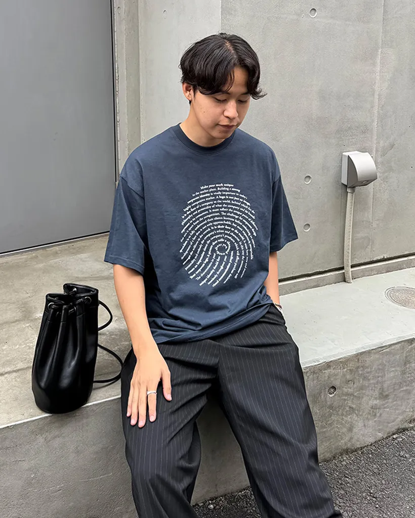 ピンストライプワイドスラックス