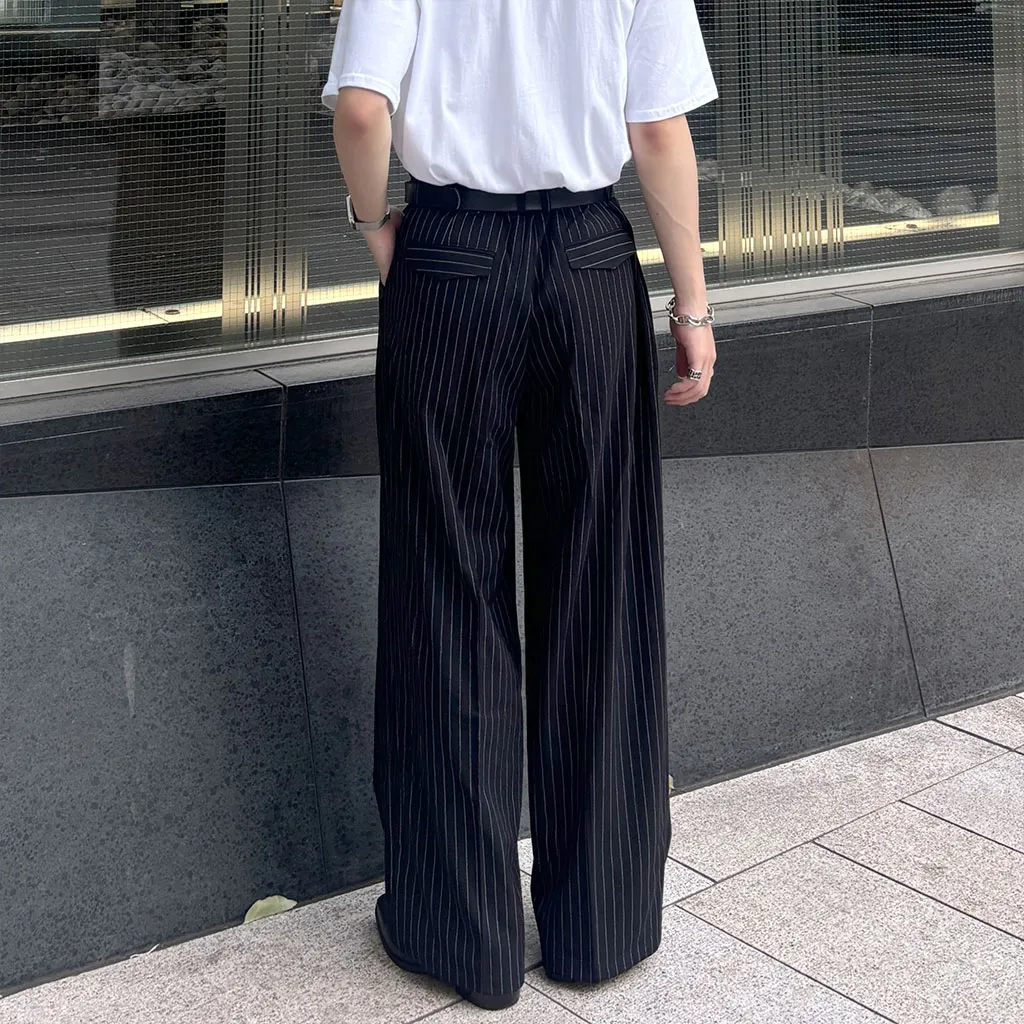 ストライプワイドスラックス