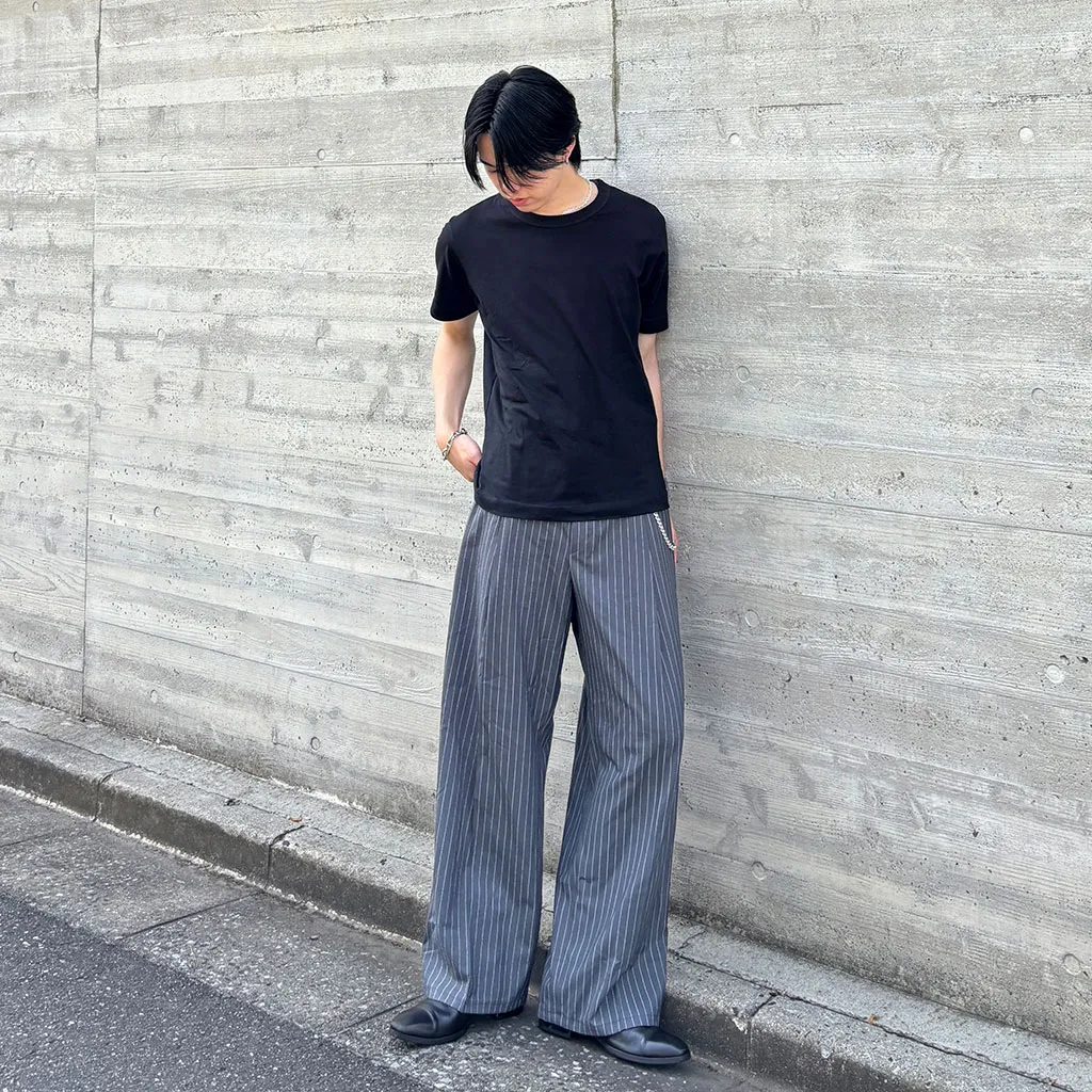 ストライプワイドスラックス