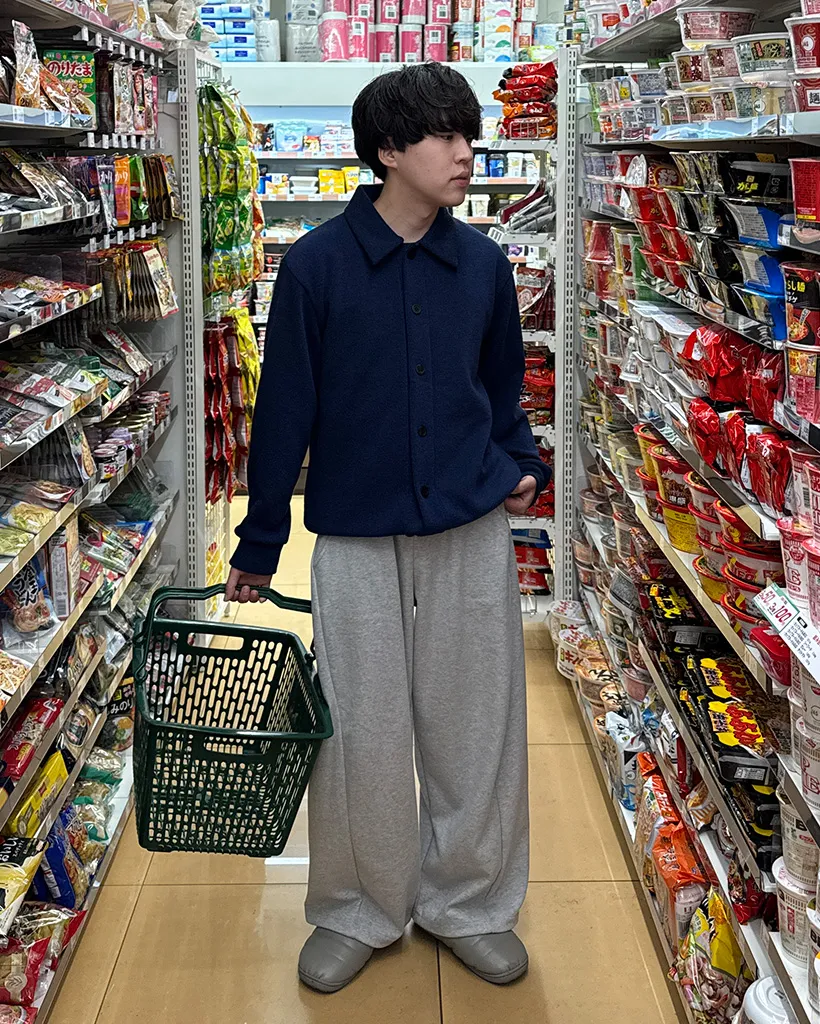 サイドピンタックバルーンフィットスウェットパンツ
