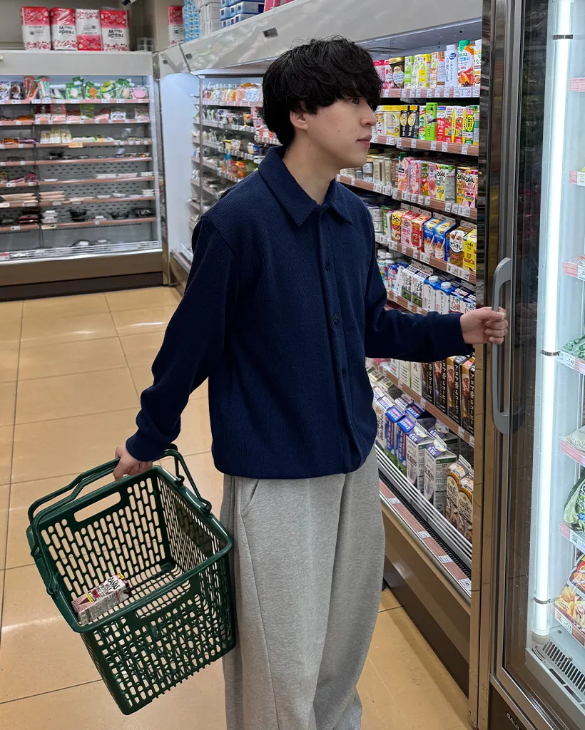 サイドピンタックバルーンフィットスウェットパンツ