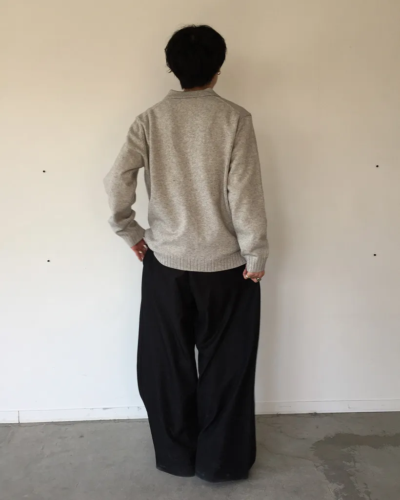 (ユニセックス)タック入りデニムワイドスラックス