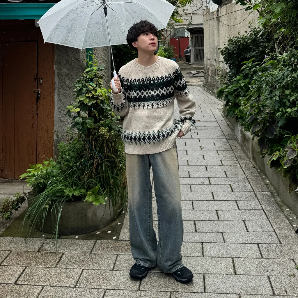 (ユニセックス) ヴィンテージウォッシュデニムパンツ