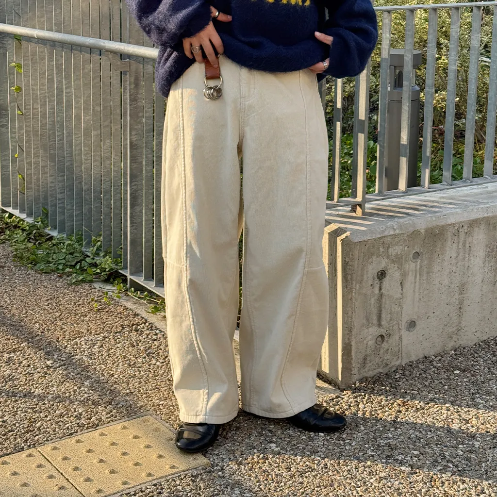 (ユニセックス) バルーンコーデュロイパンツ