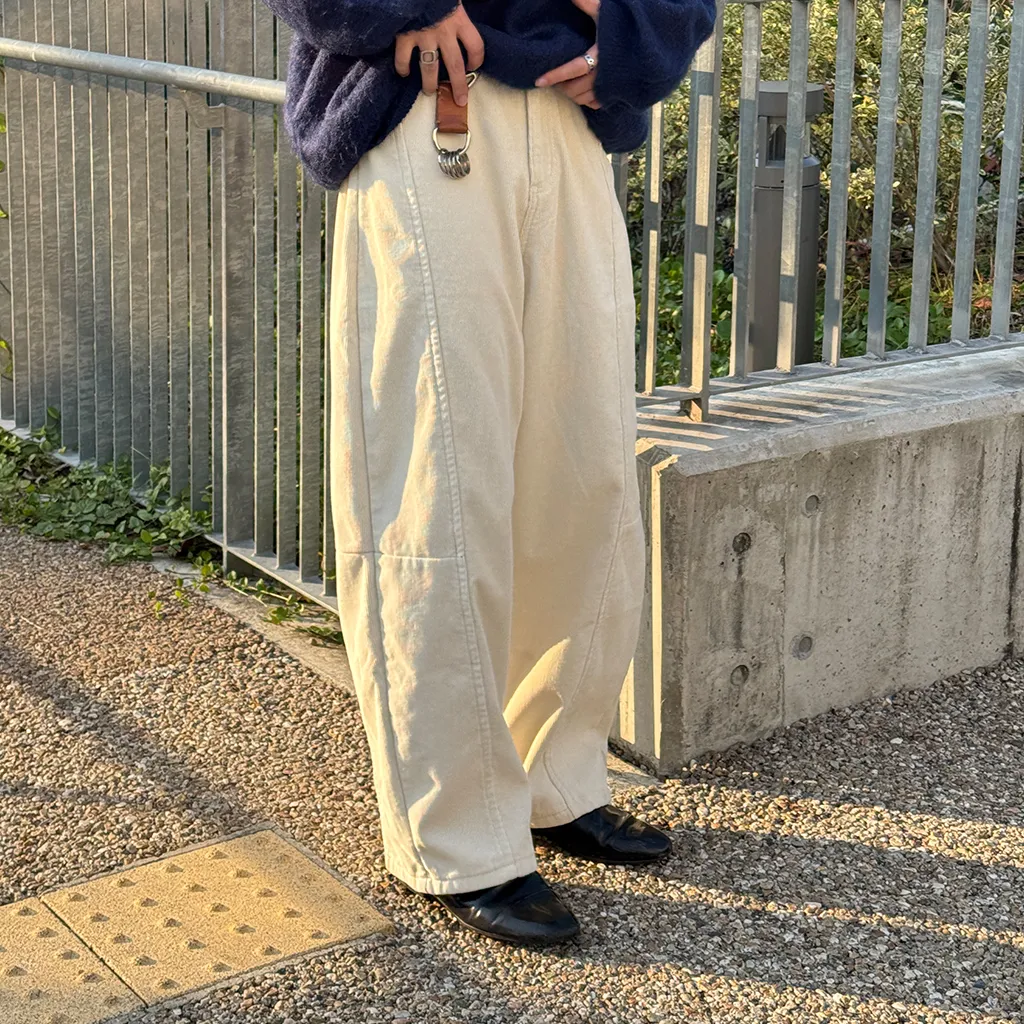 (ユニセックス) バルーンコーデュロイパンツ