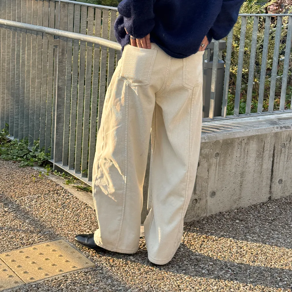 (ユニセックス) バルーンコーデュロイパンツ