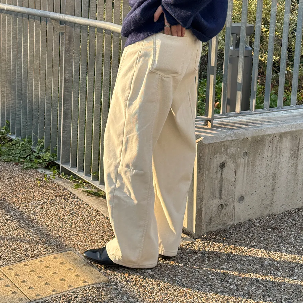 (ユニセックス) バルーンコーデュロイパンツ