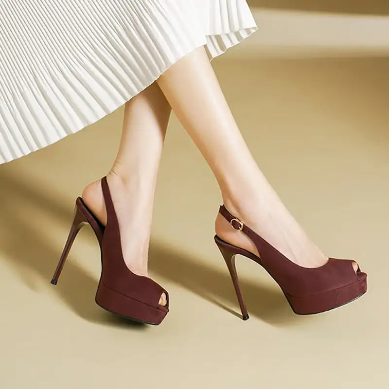 シューズ オープントゥパンプス 3色展開 ハイヒール ワインレッド ブラック ヒョウ柄 12CM