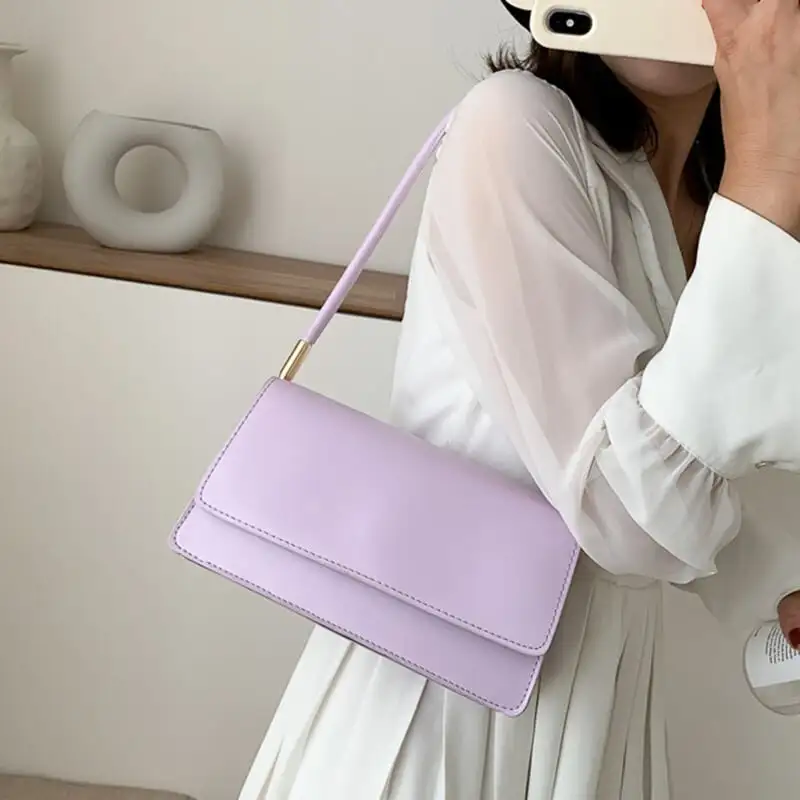ショルダーバッグ チェーンバッグ PU 通勤 無地 可愛い 綺麗め おしゃれ ブラック ホワイト パープル ダークベージュ