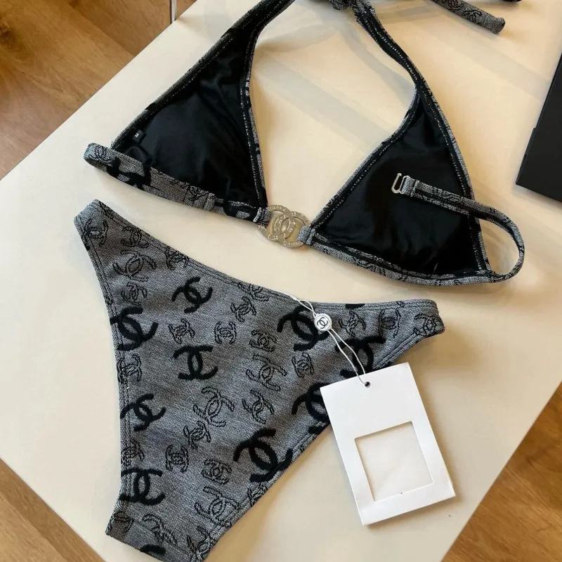 【S-XL】女子マスト グレー柄で大人のセクシー感爆発 水着