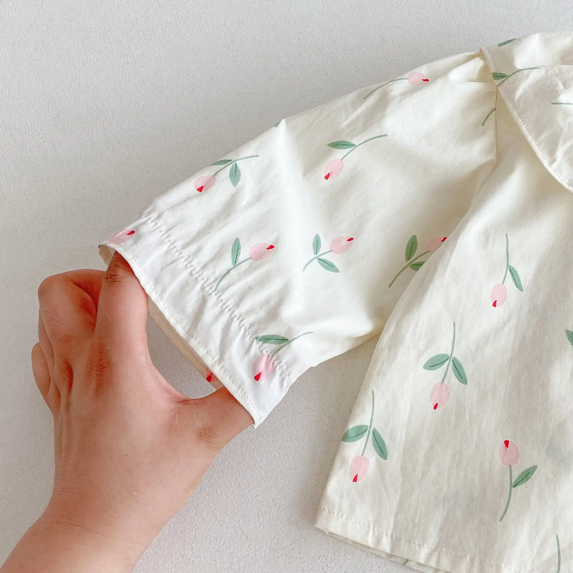 【66-100cm】姉妹服フラワー刺繡ロンパース、サロペット