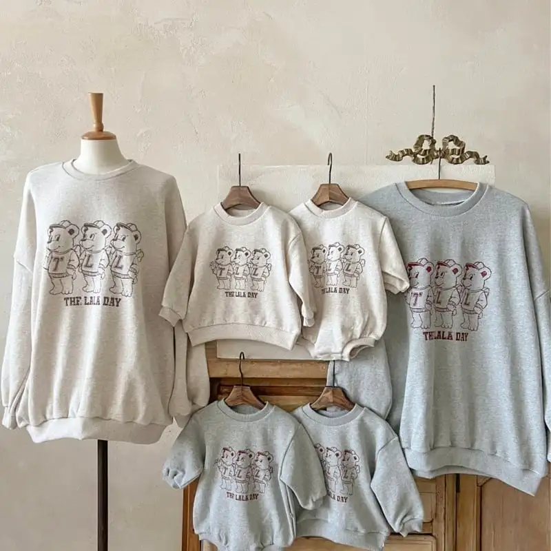 【66-90cm】スリーベア長袖ロンパース