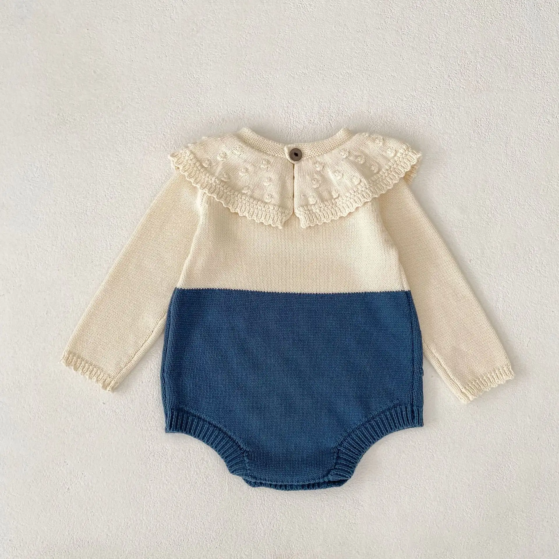 【66-90cm】カラーバリニットロンパース