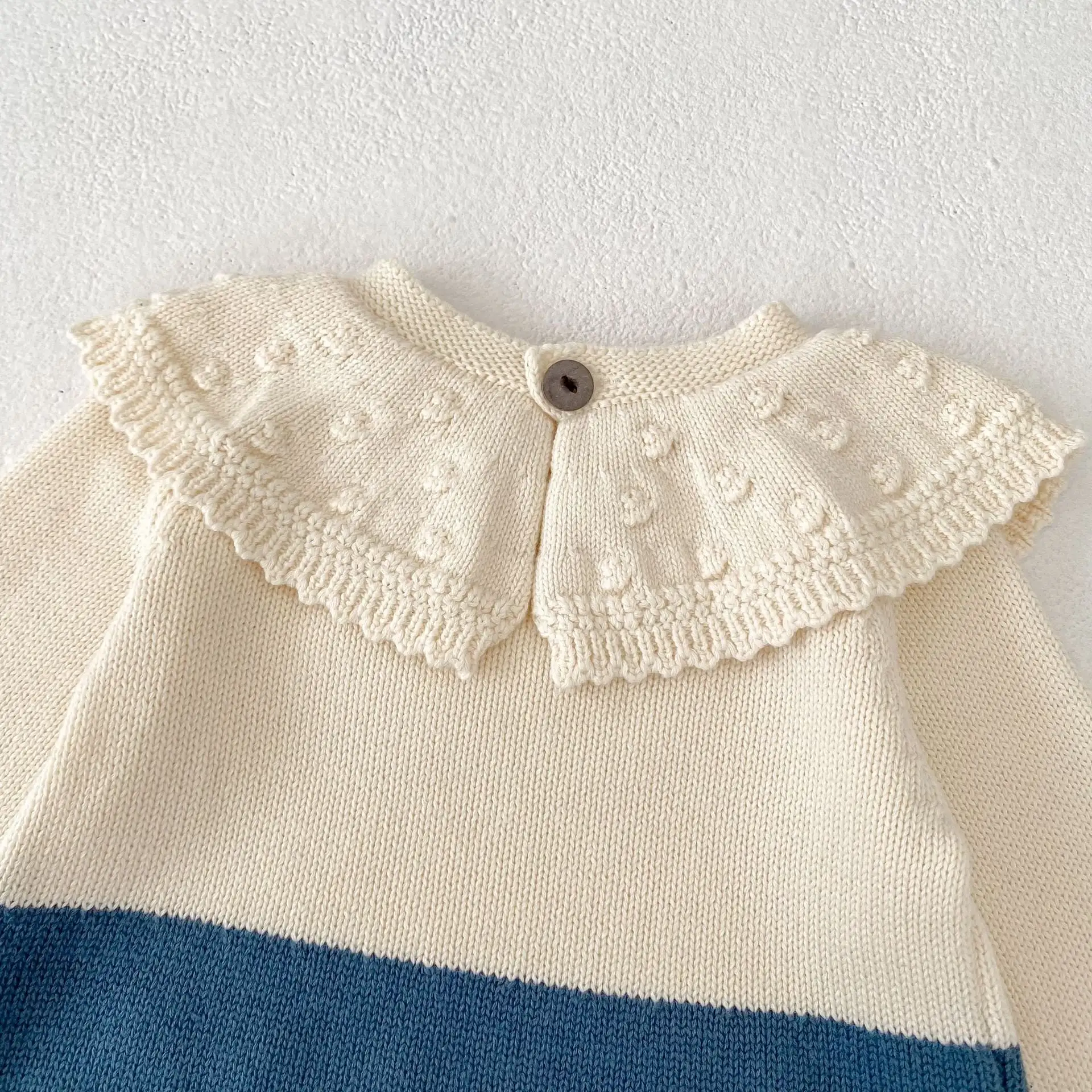 【66-90cm】カラーバリニットロンパース