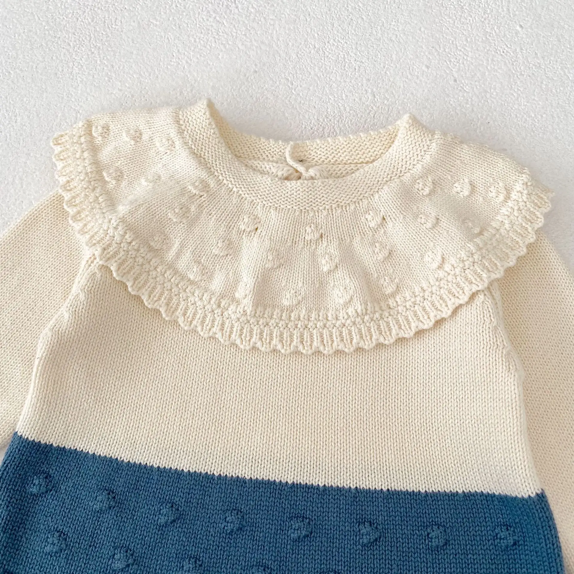 【66-90cm】カラーバリニットロンパース