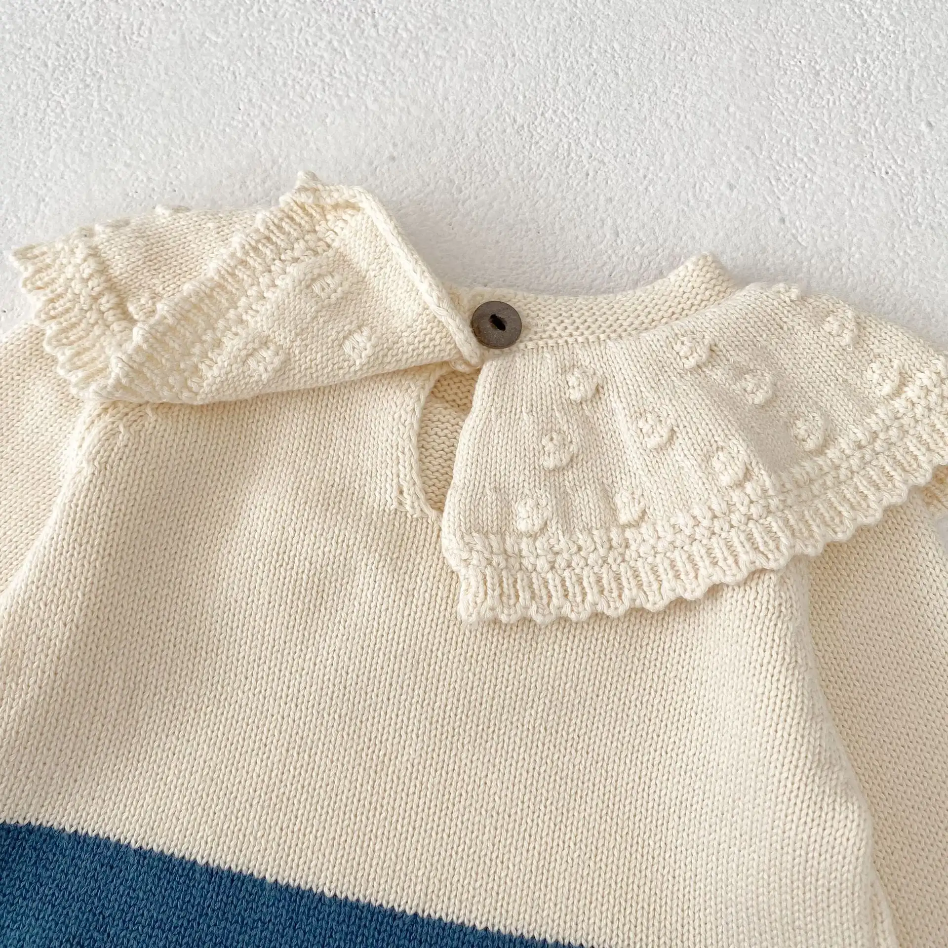 【66-90cm】カラーバリニットロンパース