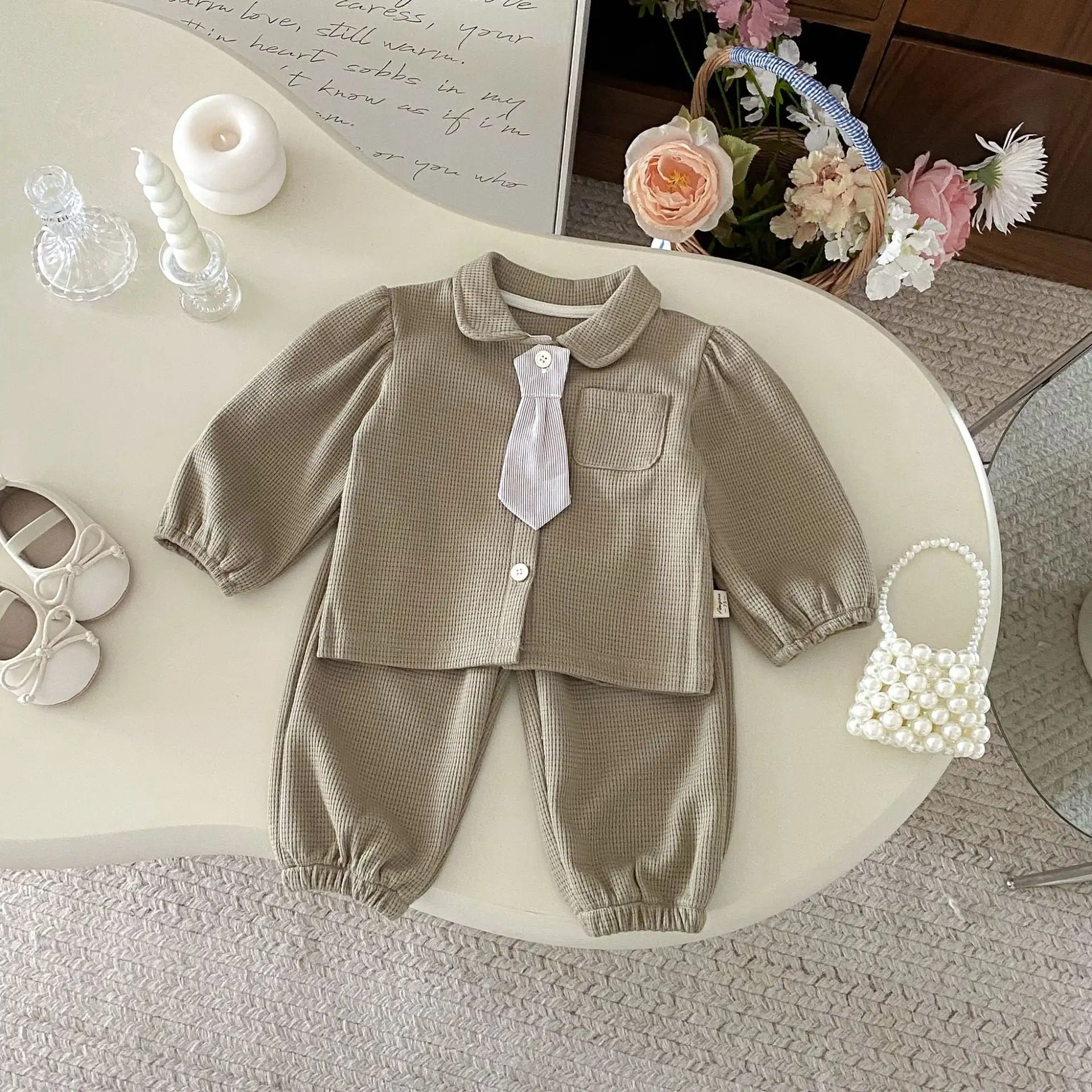 【73-110cm】カジュアルポケット付きセットアップ