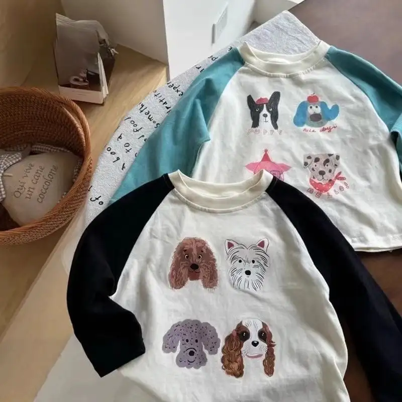 【80-150cm】ワンちゃんカラーバリTシャツ