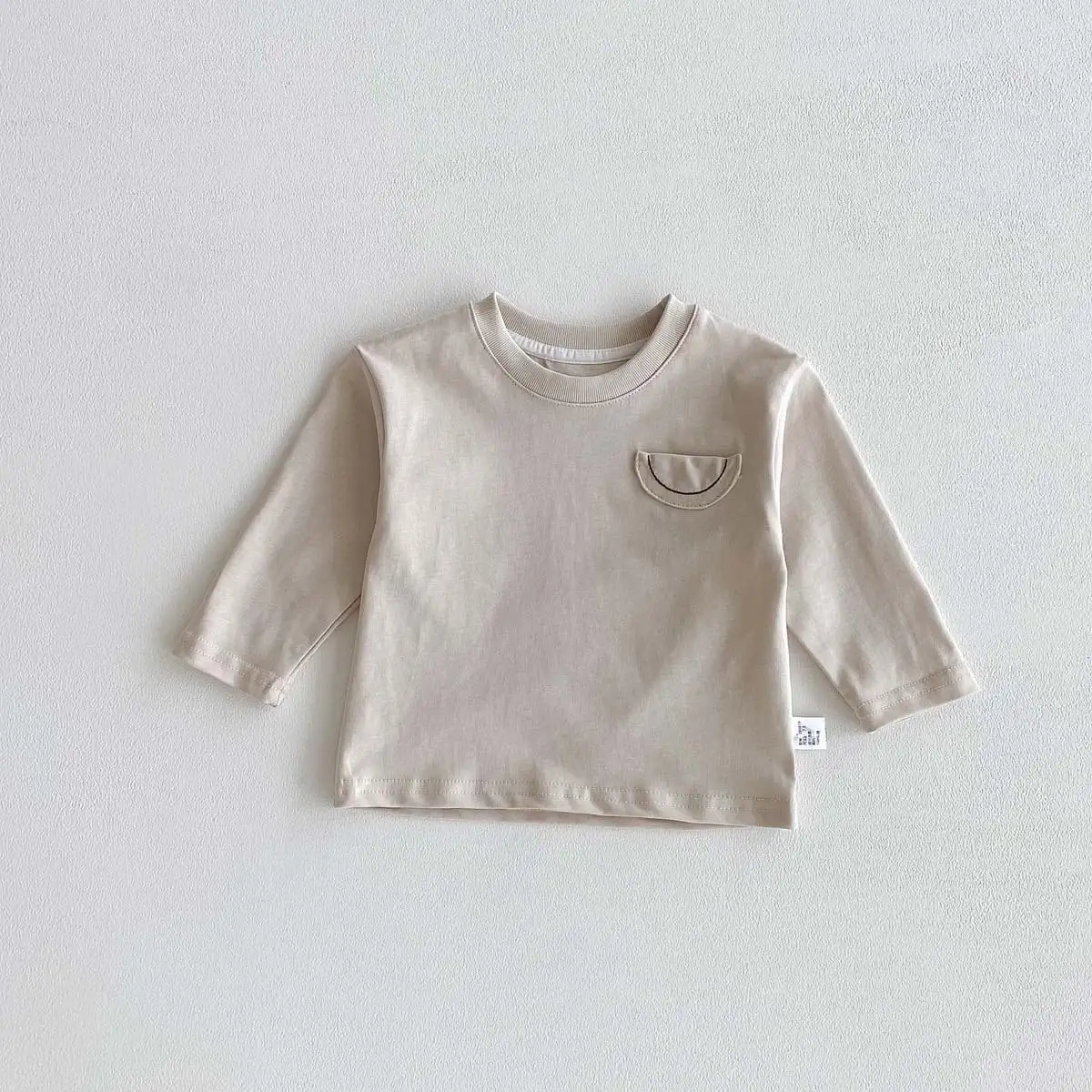 【73-100cm】パステルカラーポケット付きTシャツ