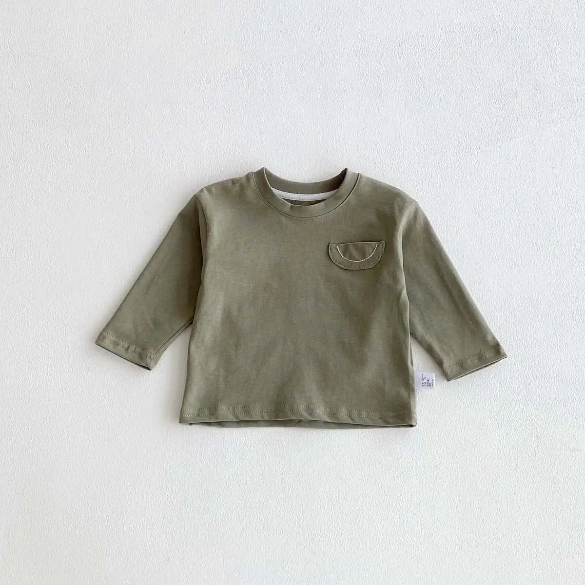 【73-100cm】パステルカラーポケット付きTシャツ