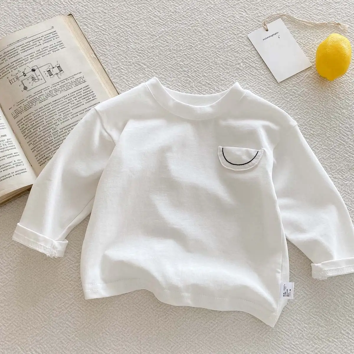 【73-100cm】パステルカラーポケット付きTシャツ