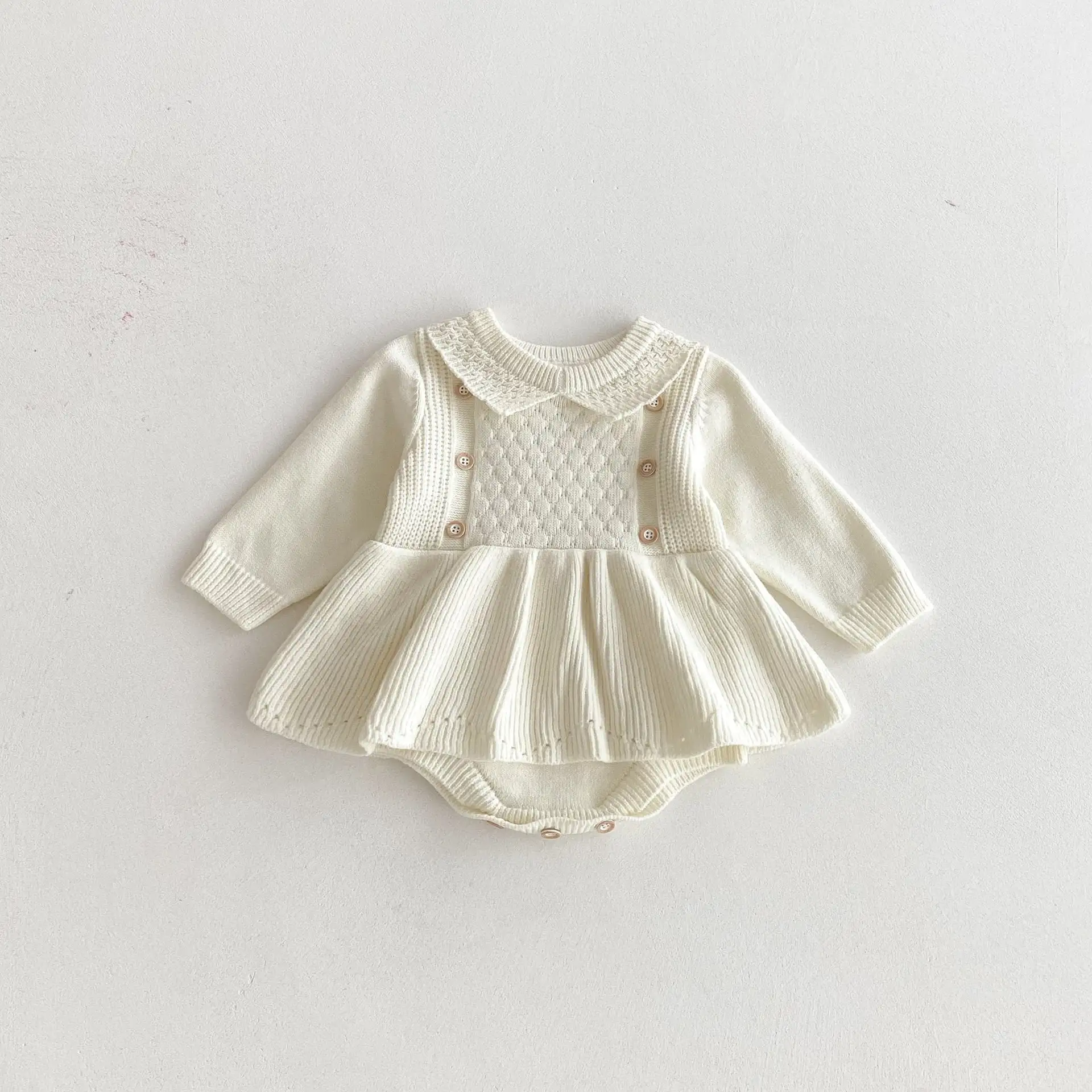 【66-100cm】2025新作 プリンセスニットロンパース